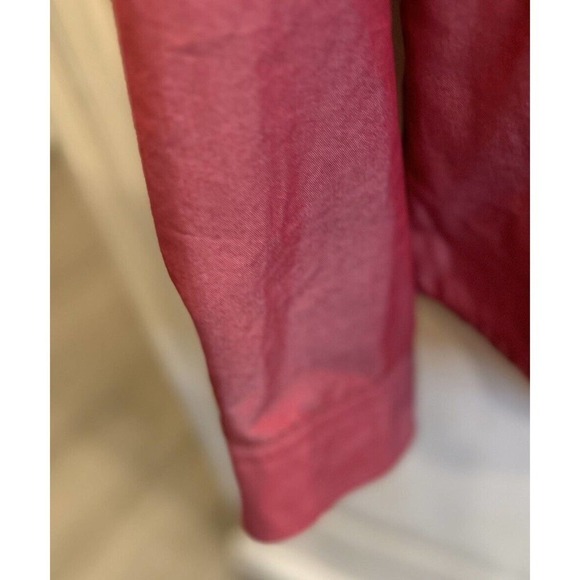 NWT’s Mens Express Fitted Large Red Button Up Long Sleeve Dress Shirt - Picture 2 of 5